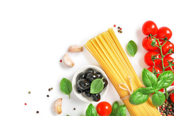 Poster - Food ingredients for italian pasta