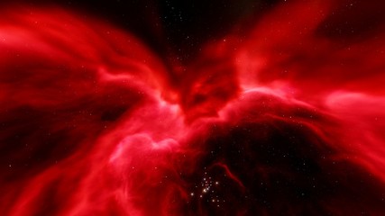 Wall Mural - red nebula, red galaxy background, red space, abstract red background 3d render