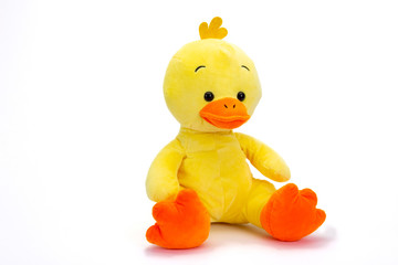 Wall Mural - Yellow stuffed chick with shadow