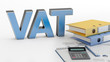 VAT tax and accounting office concept, 3d illustration