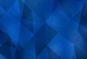 Poster - light blue vector abstract polygonal template.
