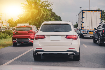 Wall Mural - Car driving on road travel trip