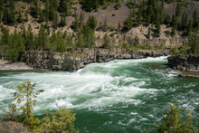 The Kootenai Falls And River Near Libby, Montana In The Kootenai National Forest