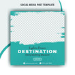 © RMarket - Abstract social media design post travel, Template for social media post, template design for travel ads