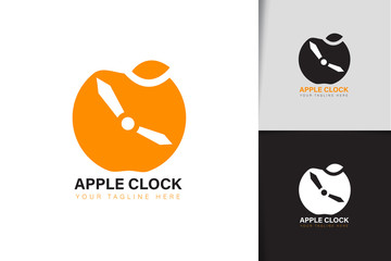 Wall Mural - Apple clock logo design