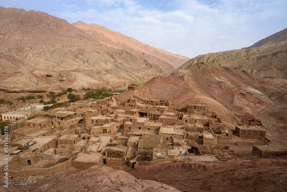 Tuyuk Ancient Tuyoq or Tuyugou or Tuyuk oasis-village in the Taklamakan ...