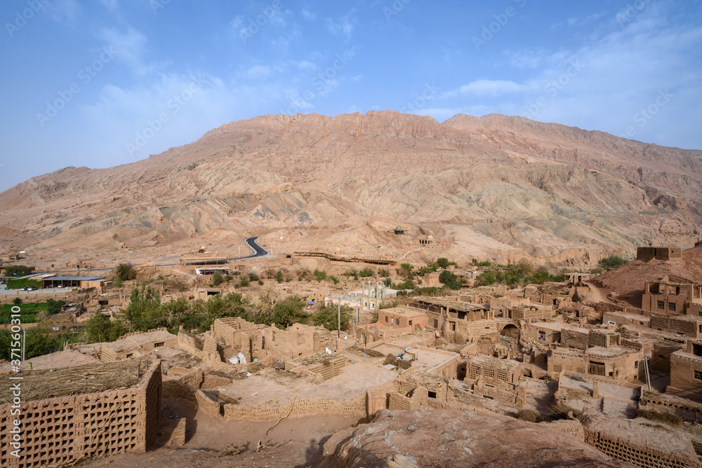 Tuyuk Ancient Tuyoq or Tuyugou or Tuyuk oasis-village in the Taklamakan ...