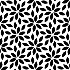 Poster - Geometric seamless pattern. Abstract background with floral leaf. Geometric design with flowers leaves. Vector