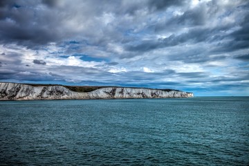 Wall Mural - View of Dover Cliffs from the ferry, Great Britain.