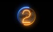 Two. Digit 2 Nixie tube indicator digit. Gas discharge indicators and lamps. 3D. 3D Rendering