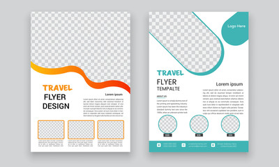 Travel Agency Flyer or Poster Design, Creative Template, Banner or Flyer design for Tour and Travel concept
