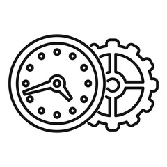 Poster - wall clock repair icon. outline wall clock repair vector icon for web design isolated on white backg