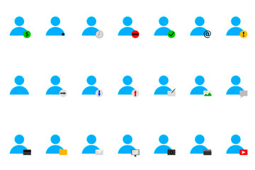 Poster - user actions icons set