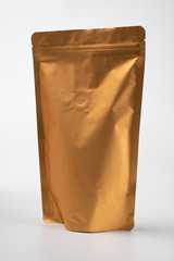 Canvas Print - close up of gold standing pouch product mockup