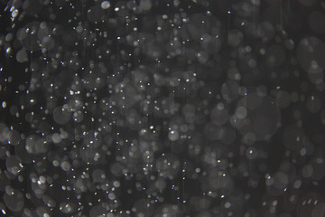 background for overlay black rain, abstract studio drops water drops bokeh