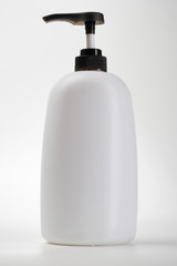 Sticker - bottle pump cosmetic mockup over white background