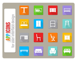 Furniture simply icons