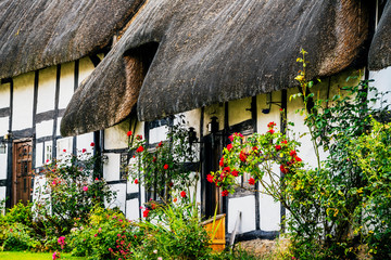 Bidford upon Avon Picturesque old village with old houses. Nr. Stratford upon Avon, Warwickshire, England UK. August 15th. 2020. It is a sunny warm day in summer. There are no people in the picture. 