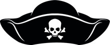 Pirate Hat With Skull And Crossbones Vector Illustration Isolated 