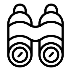 Poster - Travel binoculars icon. Outline travel binoculars vector icon for web design isolated on white background