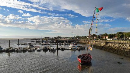 Wall Mural - Esposende / Portugal - July 31, 2020: The tradicional watercraft 