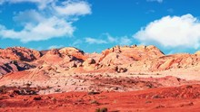 Rock Formations In The Nevada Desert At Valley Of Fire State Park, USA