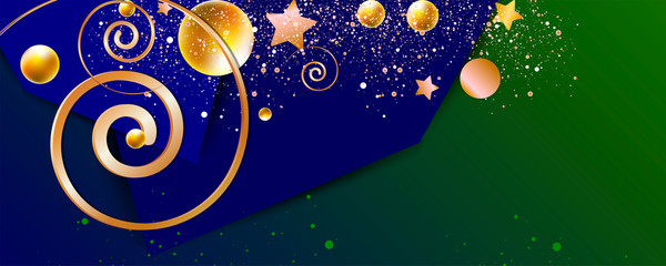 Aufkleber - Abstract art gold design black background universal dressing luminous shiny color golden