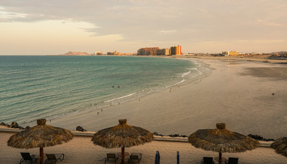 Sandy Beach, Puerto Penãsco, Sonora, Mexico at sunrise