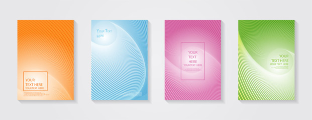 Poster - Minimal modern cover design. Dynamic colorful gradients. Future geometric patterns. Blue, pink, yellow, green, orange, purple placard poster template.