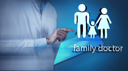 Wall Mural - Family health insurance concept 3d illustration