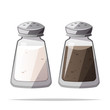 Salt and pepper shaker vector isolated illustration