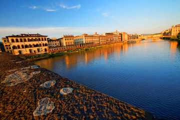 Wall Mural - Arno river in Florence, Italy, Europe