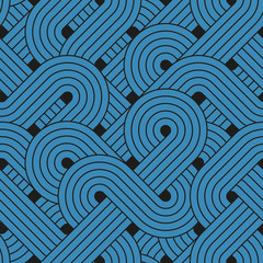 Aufkleber - Seamless abstract retro lines pattern