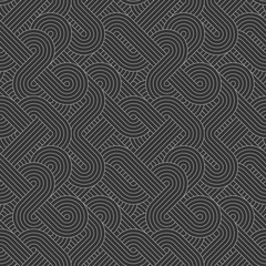 Poster - Seamless abstract retro lines pattern
