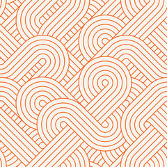 Aufkleber - Seamless abstract retro lines pattern