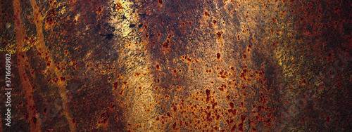 Fotomural Panoramic grunge rusted old metal texture