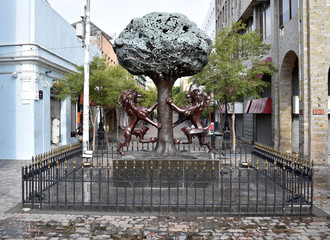 Guadalajara, Mexico - July 12 2020: Coat of Arms of the city of Guadalajara, Jalisco