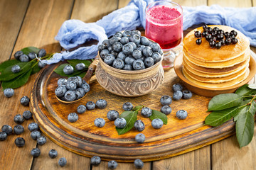 Berries from the garden, in summer on an old background.