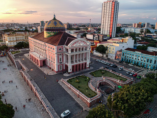 aerial view of the amazon theater