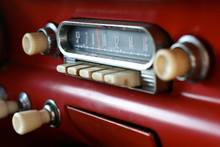Red Vintage Car Radio