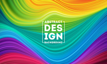 Wave Liquid Shape Color Background, Modern Colorful Flow Poster, Art Design For Your Design Project