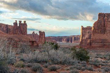 Wall Mural - the three gossips arches national park moab utah usa