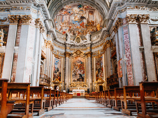 The interior of Sant'Ignazio, Rome
