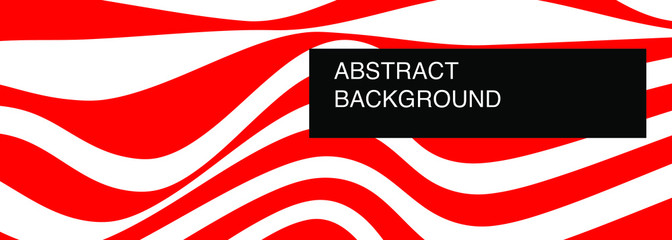 Poster - Abstract rippled or red lines pattern with wavy vibrant facture on white background and texture. Social media design. Template. Vector illustration. 