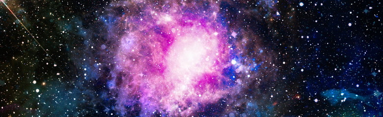 Wall Mural - bright star nebula. distant galaxy. abstract image. elements of this image furnished by nasa.