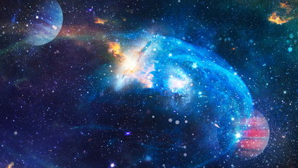 Wall Mural - bright star nebula. distant galaxy. abstract image. elements of this image furnished by nasa.