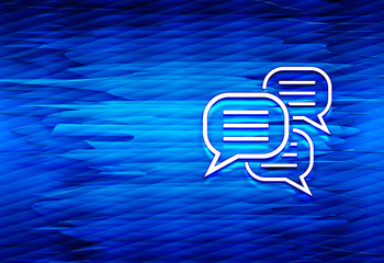 Wall Mural - Comments icon aqua wave abstract blue background illustration