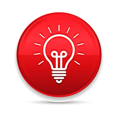 Lightbulb icon shiny luxury design red button vector