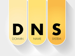 Aufkleber - dns - domain name system acronym, technology concept background