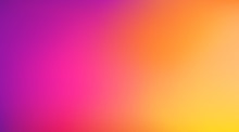 Abstract Blurred Orange Magenta Purple Yellow Background. Soft Gradient Backdrop With Place For Text. Vector Illustration For Your Graphic Design, Banner, Poster, Website